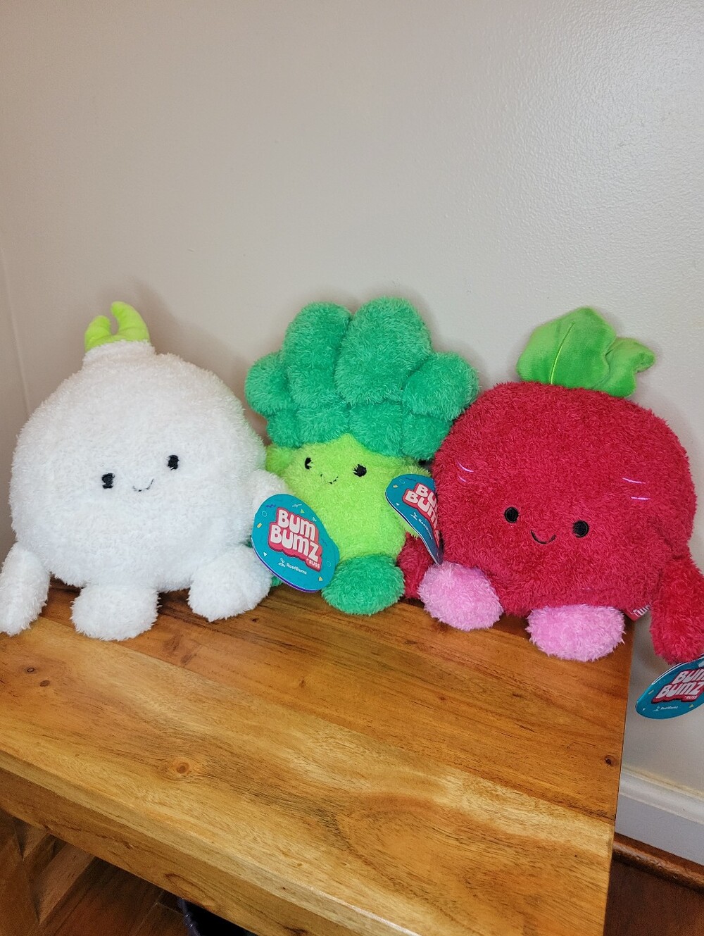 NWT Bumbumz Broccoli Garlic And Radish Stuffed New Plush Lot Of 3